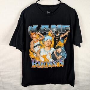 Kane Brown T Shirt Large Men’s Black Graphic Country Music Tour Tee Flames